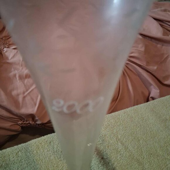 BRAND NEW Princess House Exclusive 2 Pc. Millenial Crystal Toasting Flutes - Picture 3 of 5